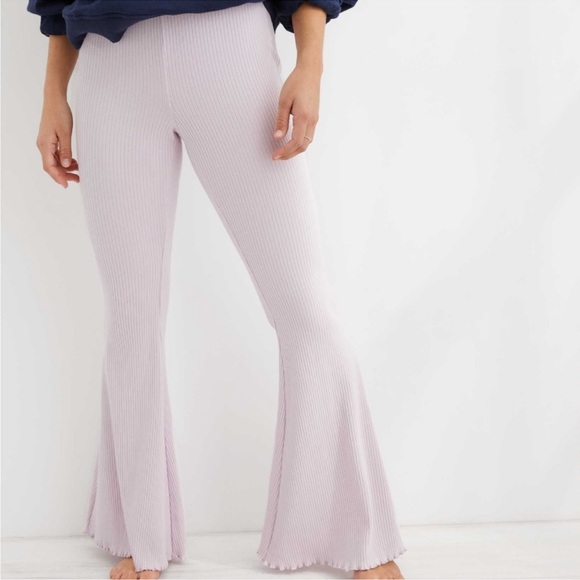 aerie Pants - Aerie flared ribbed pants